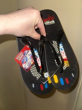 Roush Racing NASCAR themed flip-flops sandals men’s size 11 NEW